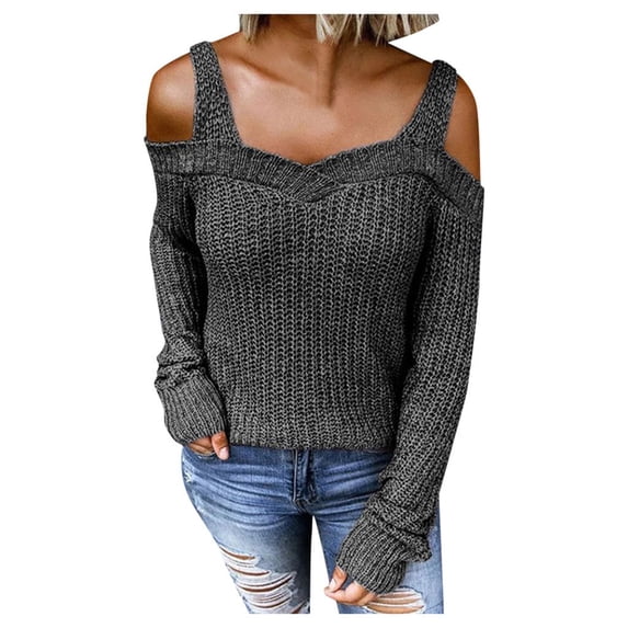 Clearance under $5 JINMGG 2025 Fall Winter Plus Size Sweaters for Women Clearance,Women's and Winter Long-sleeved Loose Knit Plus-size Warm Pullover