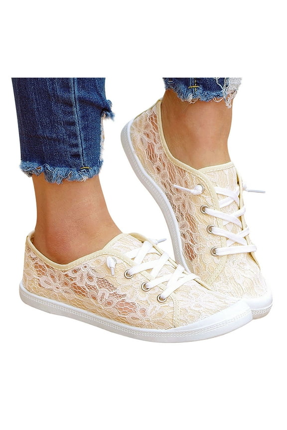 Clearance under $5 JINMGG Sneakers for Women Plus Clearance Low-cut Canvas Shoes One-foot Lazy Korean Version Student Casual Flat Shoes Khaki 37