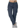 thumbnail image 1 of under $5 JINMGG Summer Fall Womens Pants Plus Size Women's Casual Loose Pocket High-waisted Loose Pants Leggings for Women, 1 of 7