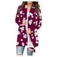 thumbnail image 1 of Clearance under $5 JINMGG Womens Coats Clearance, Winter Coats for Women Women's Fashionable Long Sleeved Floral Printed Cardigan Jacket, 1 of 6