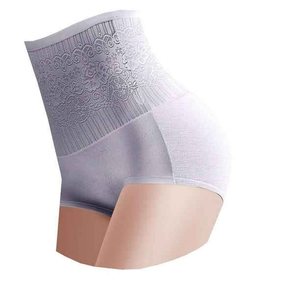 Clearance under $5 JINMGG Womens Plus Size Clearance $5 Women's High Waist Nice Buttocks Peach Buttocks Belly-up Pants Buttocks Panties Gray XL