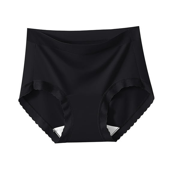 Clearance under 5 New Underwear Women's Extended Cotton Crotch Thin Seamless Breathable Pants Black L