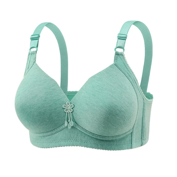 Sevevn Women's Solid Color Seamless Nude Lifting Soft Support Bra For Women Everyday Bras Green XXXL Summer Savings
