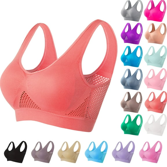 Sevevn Womens Seamless Wireless Bras Sports Bras for Women High Support Sports Bra Wirefree Yoga Bra With Removable Pads Bras for Women