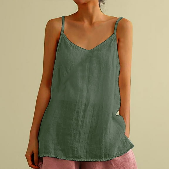 Sevevn Womens Summer Sexy Solid Round Neck Camisole Cold Shoulder Short Sleeve Tops Regular Blouse Spring Tops for Women Green XL