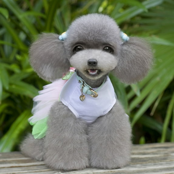 Clearance under $5 kladzum Dog Gauze Dress Skirt Pet Dog Princess Clothes Bowknot Dres L, Dog Birthday Party Supplies, Pet Clothes on Clearance