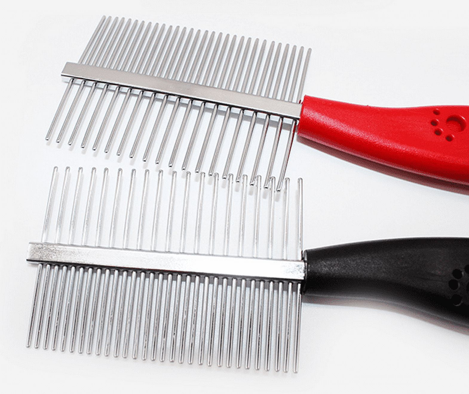 Shldybc Dog Combs with Rounded Ends Stainless Steel Teeth, Cat Comb for Removing Tangles and Knots, Professional Grooming Tool for Long and Short Haired Dog, Cat and Other Pets