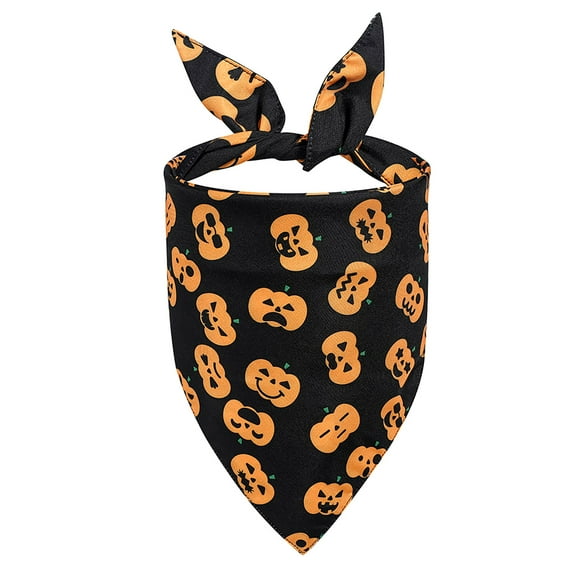 Antqov Halloween Adjustable Fashion Pet Bib Dog Saliva Towel Pet Supplies