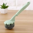 thumbnail image 1 of FAMTKT Kitchen Dish Brushes Stainless Steel Wire Ball Washing Pot Brush With Handle Cleaning Ball Brush, 1 of 3