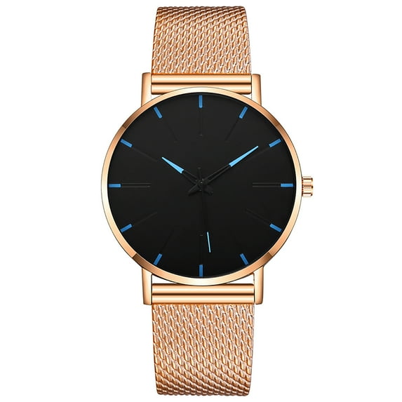 Clearance under $5-Shldybc Men's Wrist Watches, Men's Mesh Strap Ultra-Thin Quartz Watch, Gifts for Him, Summer Savings Clearance