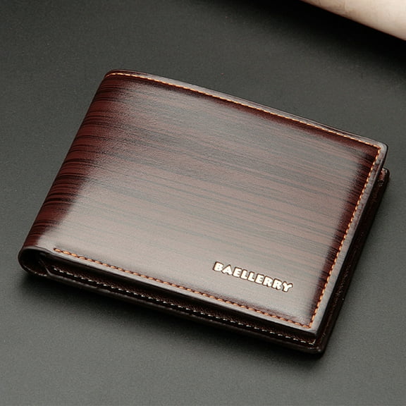 FAMTKT Mens Fashion Leather Id Card Holder Billfold Purse Wallet Handbag, Men's Short Purse