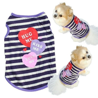 Clearance under $5-Shldybc Pet Dog Clothes Spring Summer Shirt Small Clothes Vest T Shirt M, Dog Birthday Party Supplies, Pet Clothes on Clearance