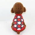 thumbnail image 1 of Shldybc Pet Dog Warm Dog Couple Suit Cotton Vest Diamond Check Pet Clothes, Dog Birthday Party Supplies, Pet Clothes, 1 of 8