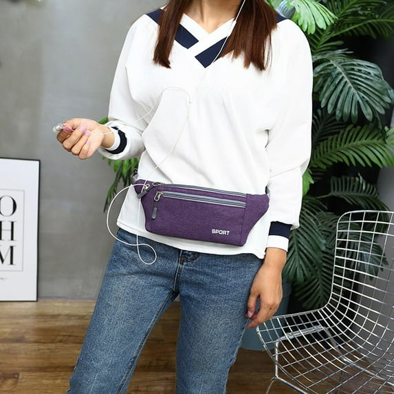 FAMTKT Women Men Multi-Function Pockets Outdoor Sport Leisure Messenger Waist Packs Bag, Waist Bag