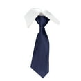 thumbnail image 1 of Clearance under 5 Solid 8cm Tie for Men Mens Fashion Business Dress Shirt Solid Polyester Hand Tie Navy, 1 of 3