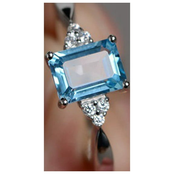 Clearance under $5 Women's 925 Sterling Silver Mystic Rainbow Topaz Engagement Wedding Band Rings Sz 7