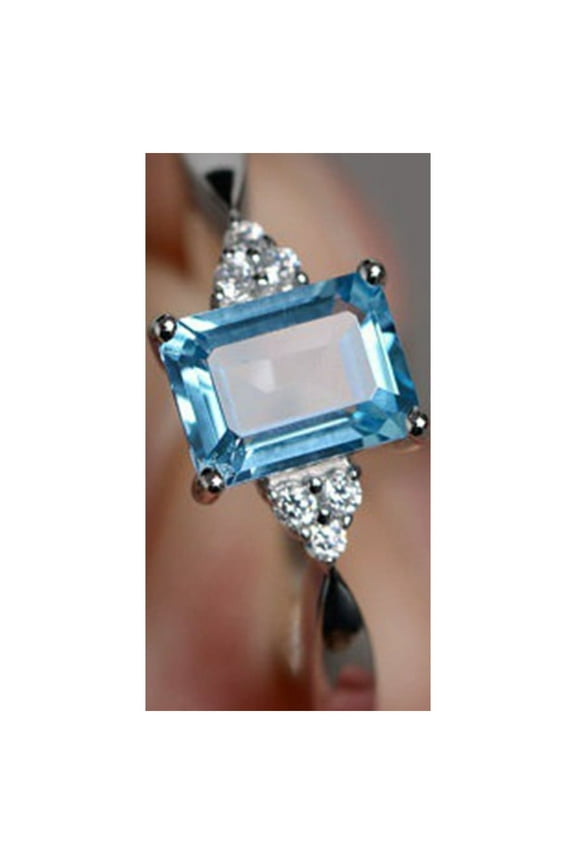 Clearance under $5 Women's 925 Sterling Silver Mystic Rainbow Topaz Engagement Wedding Band Rings Sz 7