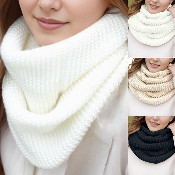 Women's Winter Neck Gaiter Scarf Solid Color Scarf with Warmth And Plush Protection Thick Scarves