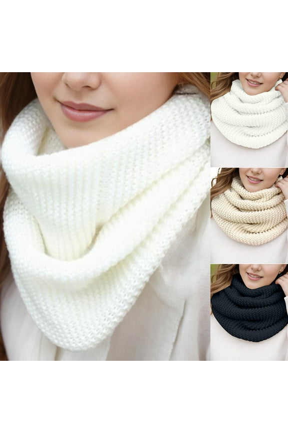 Women's Winter Neck Gaiter Scarf Solid Color Scarf with Warmth And Plush Protection Thick Scarves