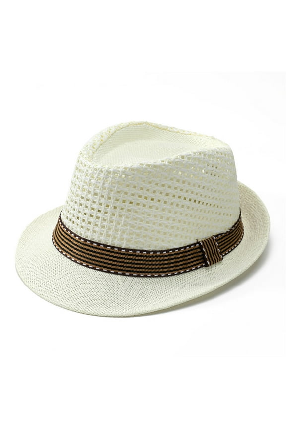 Clearance under 5$,Xixinqiwan Men's and Women's Summer Straw Fedora Hats Foldable Mesh Roll Up Short Brim Panama Beach Hat