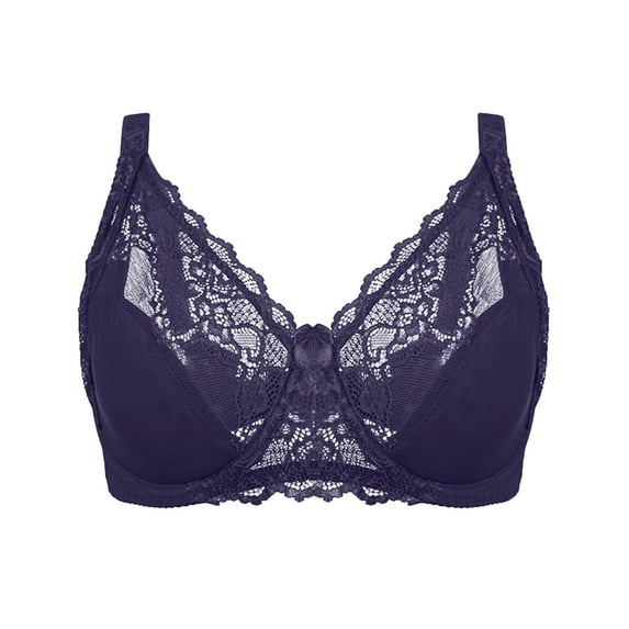 Clearance under $5 asdoklhq Bras for Women Plus Size Clearance,Womens Solid Lace Bras Plus Size Underwear Bralette Bras Comfortable Bra