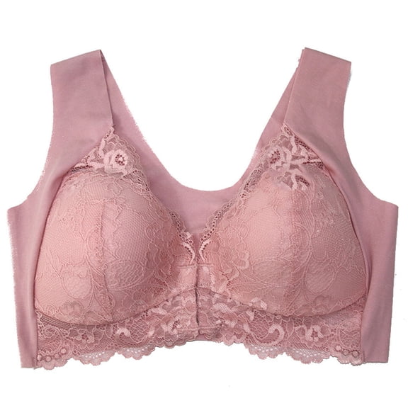 Clearance under $5 asdoklhq Sports Bras for Women,Lace Patchwork Bra Wire Free Underwear One-Piece Bra Everyday Underwear