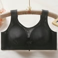 thumbnail image 1 of Sevevn Woman's Printing Thin Style Ventilate Back Buckle Bra Without Steel Rim Summer Clearance Black 40/90BC, 1 of 6
