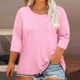 thumbnail image 1 of Clearance underwear $5!Sevevn Fashion Woman Round Neck Long Sleeve T-Shirt Printing Loose Blouse Sweatshirt Pink 1 XXXL Spring Tops for Women, 1 of 4