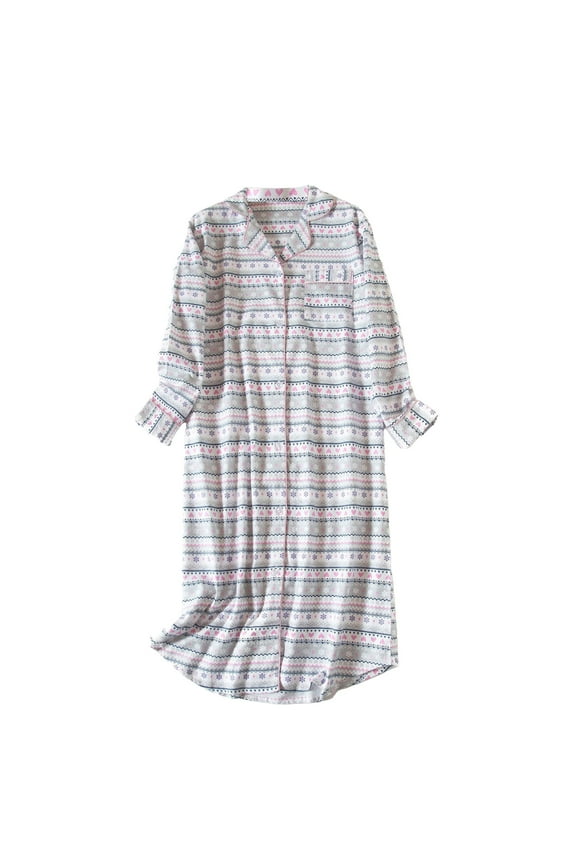 Clearance! women's nightgowns & sleepshirts nightgowns for women Women Autumn And Winter Cotton Oversize Pajamas And Home Wear clearance item White
