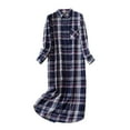 thumbnail image 1 of Clearance! women's nightgowns & sleepshirts nightgowns for women Women's Autumn And Winter Extra Long Cotton Pajamas Cardigan Shirt Nightgown clearance item Purple, 1 of 5