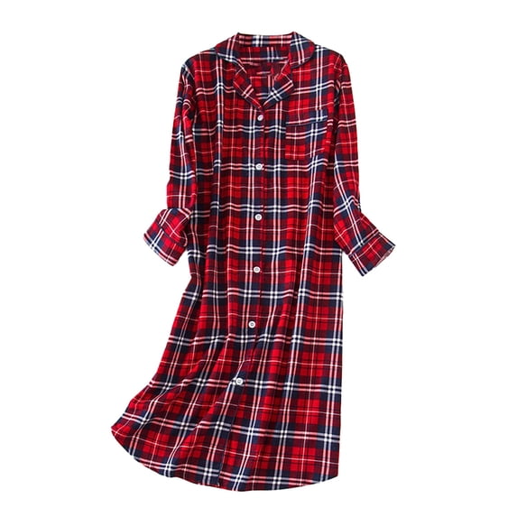 Clearance! women's nightgowns & sleepshirts nightgowns for women Women Autumn And Winter Cotton Oversize Pajamas And Home Wear clearance item Red
