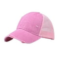 thumbnail image 1 of Clearance! womens baseball caps baseball caps Men Ladies Hat Fashion Baseball Cap Denim Buckle Outdoor Sunscreen Sunshade Hat Big sales Watermelon Red, 1 of 3