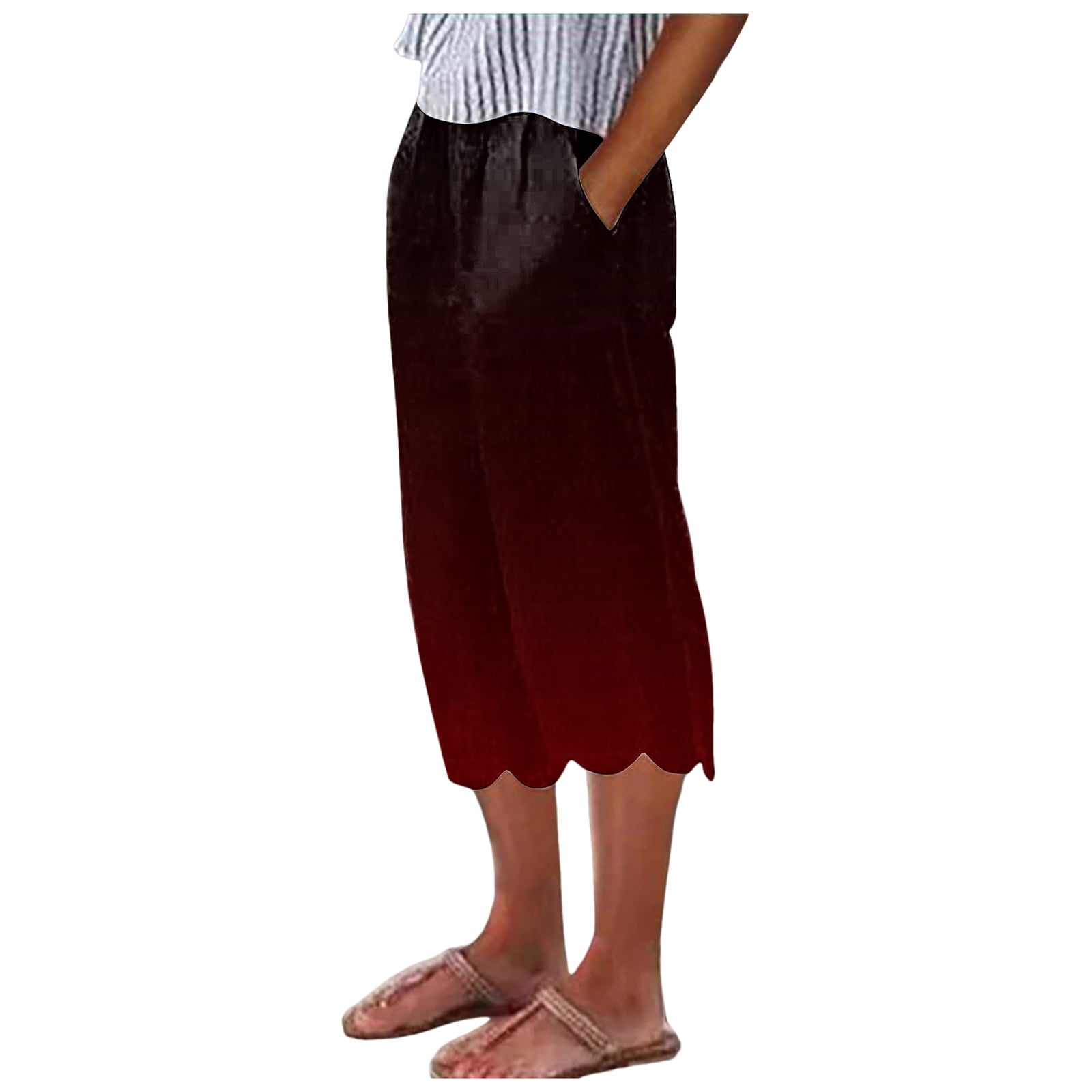 Women pants,Womens Solid Color Pocket Straight Tube Loose Stretch Yoga