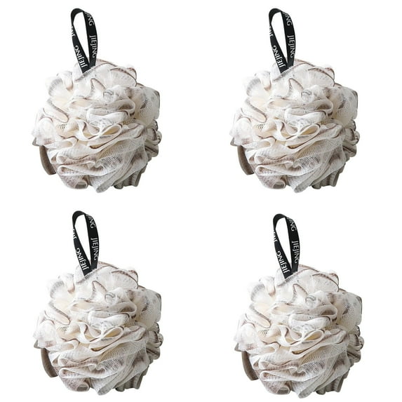 ClearanceClearance!Shower Loofahs 4 Pack, Body Wash Scrubbers, Exfoliating Back Bath Sponge Shower Scrubber for Body, Luffa for Men Kids Women, Shower Puff Bath Pouf for Scrub