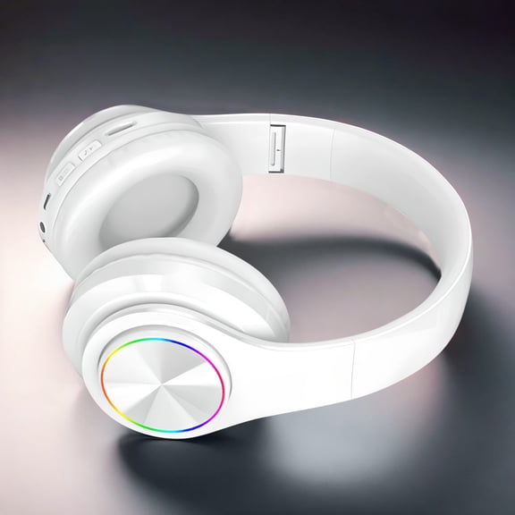 ClearanceOver-Ear Wireless Bluetooth Headphones, 90h Playtime, Deep Bass, Hifi Stereo, Foldable Design, Noise Cancelling Mic, Suitable for Travel, Sports and Work.79e