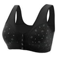 thumbnail image 1 of Rciityk Daisy Bra for Seniors Front Button Closure Bras Older Women No Underwire easy Close Bra Soft Cup Sleep Bras, 1 of 5