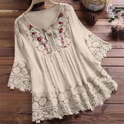 Clearancr under 10$ Sawvnm Fashion Women Summer Casual Tops V-Neck Bandage Short Sleeve T-shirts Blouse Up to 65% off