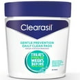 thumbnail image 1 of Clearasil Gentle Prevention Daily Facial Cleansing Pads, 90 Count, Oil-Free (packaging may vary) (Pack of 3), 1 of 9