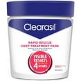 thumbnail image 1 of Clearasil Rapid Rescue Deep Treatment Cleansing Pads, 90 Count (Pack of 3), 1 of 7