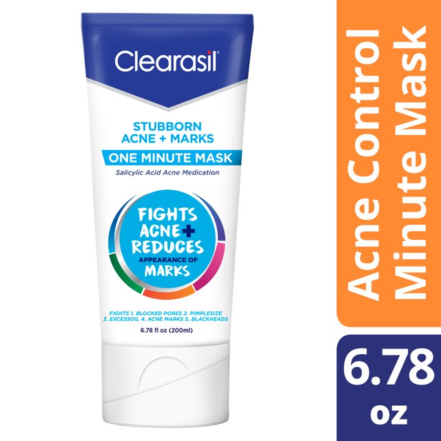 Clearasil Stubborn Acne One Minute Face Mask, 6.78 oz