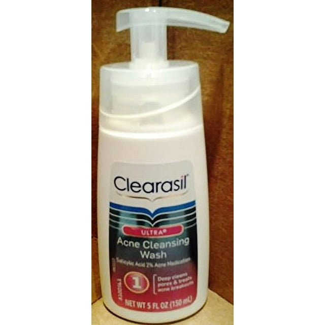Clearasil Ultra Acne Cleansing Wash STEP 1 Salicylic Acid 2% Acne Medication 5 oz.