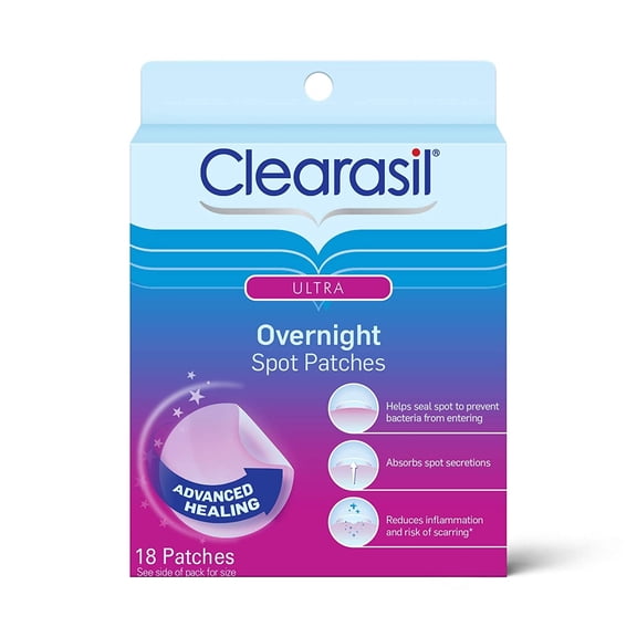 Clearasil Ultra Overnight Spot Patches, 18 ct