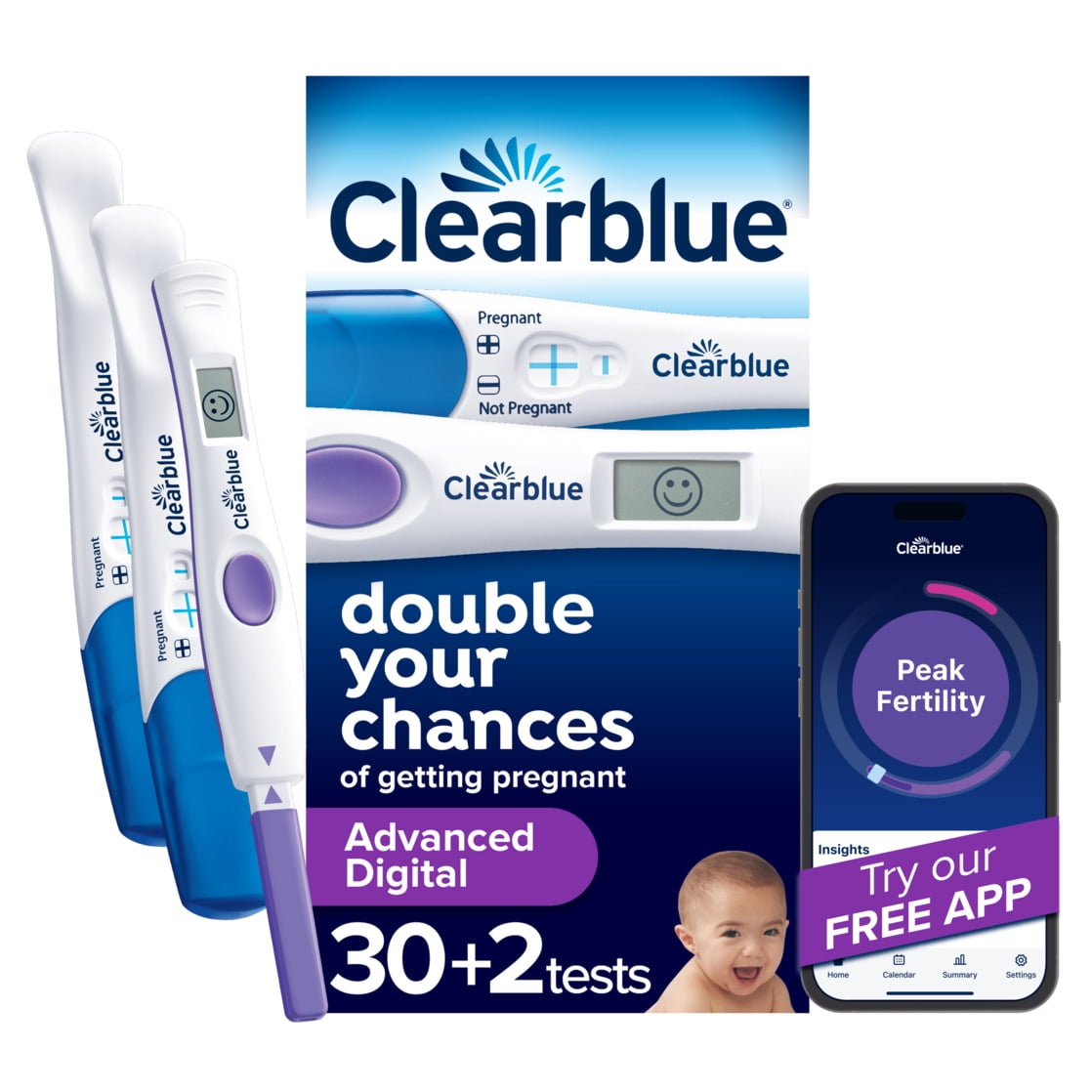 Clearblue Advanced Digital Ovulation Test Kit, 32Ct