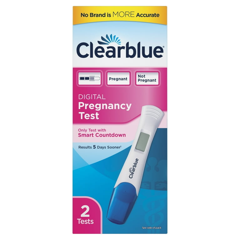 Clearblue Digital Pregnancy Test with Smart Countdown, 2ct HSA/FSA