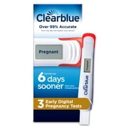 اختبار الحمل الرقمي المبكر Clearblue ، 3 اختبارات