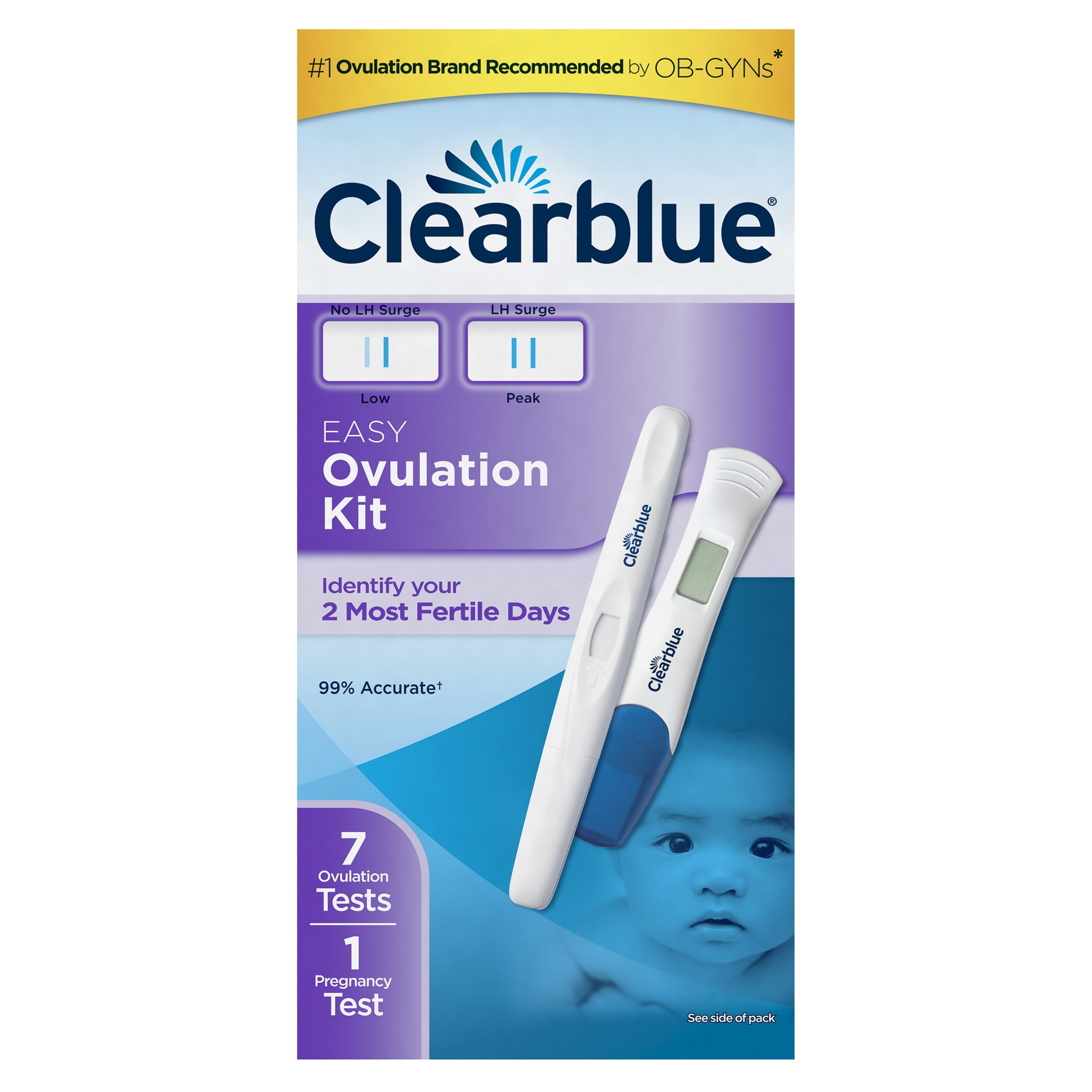 Clearblue Advanced Ovulation Test Combination Pack, 15 Advanced Ovulation  Tests and 2 Rapid Detection Pregnancy Tests, 17ct 
