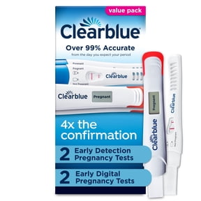 Clearblue Early Combo Pack Pregnancy Test Kit, 4 Tests