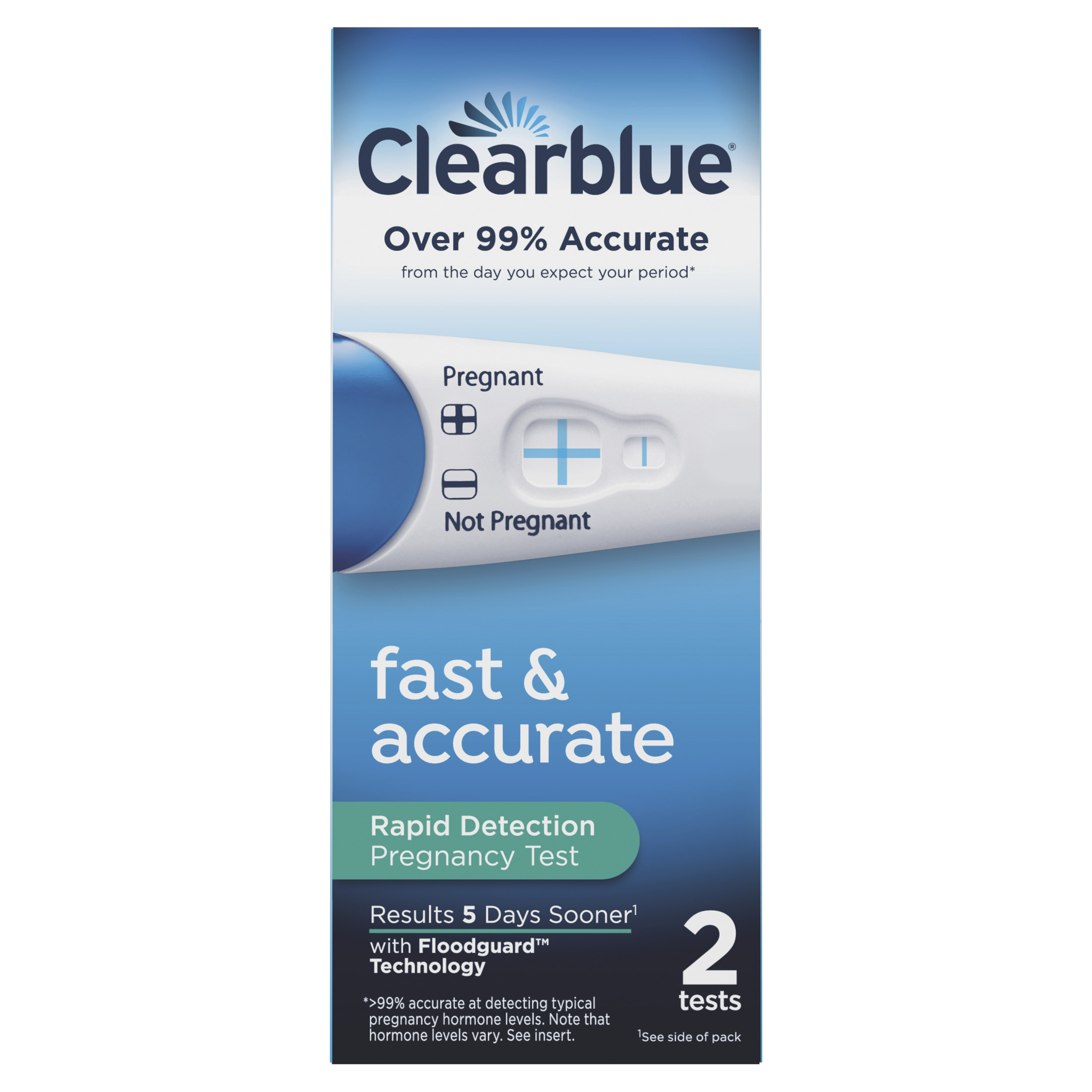 Clearblue Rapid Detection Pregnancy Test, Home Pregnancy Kit, 2 Ct - image 1 of 11