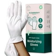 thumbnail image 1 of Clearbody Organics Medium White Organic Cotton Gloves 5 Pairs (10 Pcs) – 100% Organic Cotton Gloves for Dry Hands –Reusable Moisturizing Gloves for Cracked Hands Repair, 1 of 9