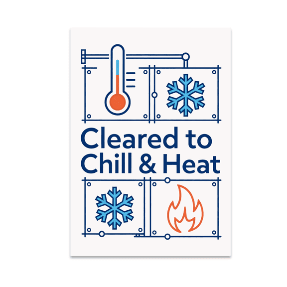 Cleared to Chill & Heat HVAC Wall Art - HVAC Professionals - 13x19 Poster Print